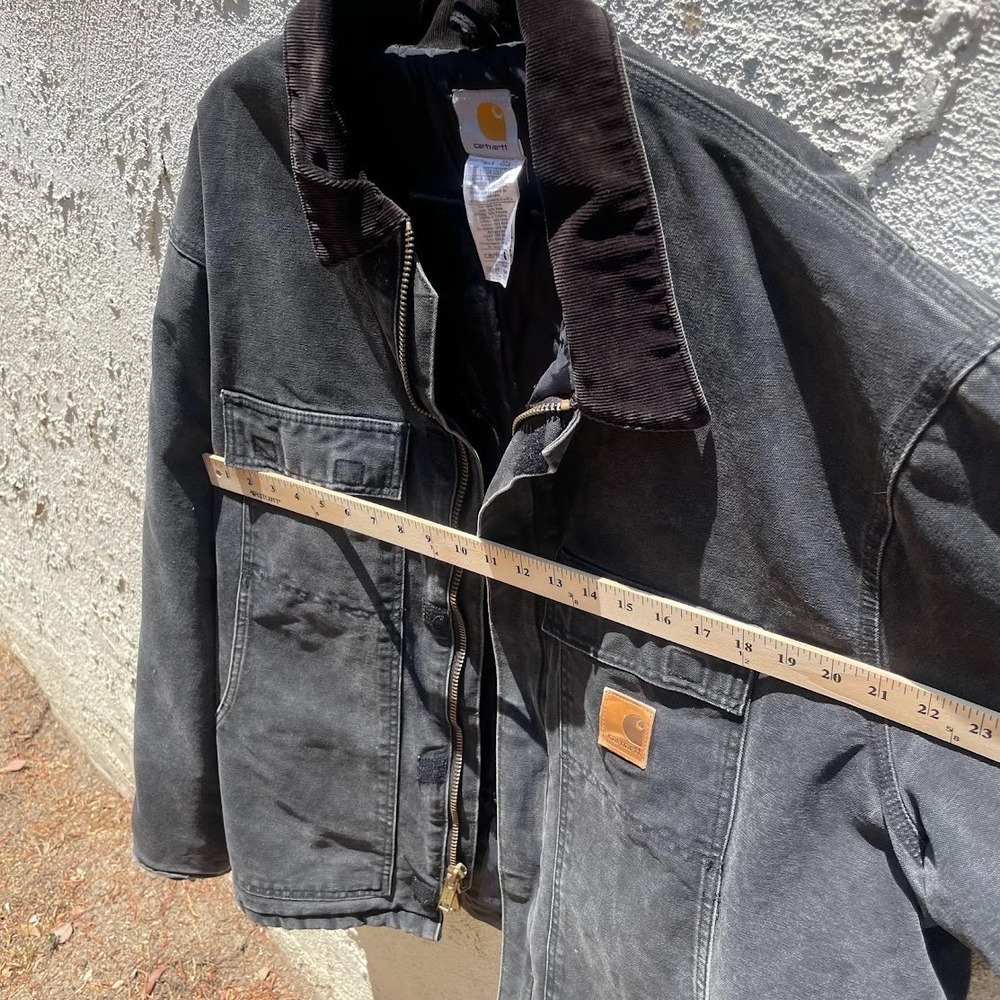 Carhartt C03 BLK Jacket (54) 2XL 90s Union USA Black Arctic Lining YKK Chore - Picture 8 of 10
